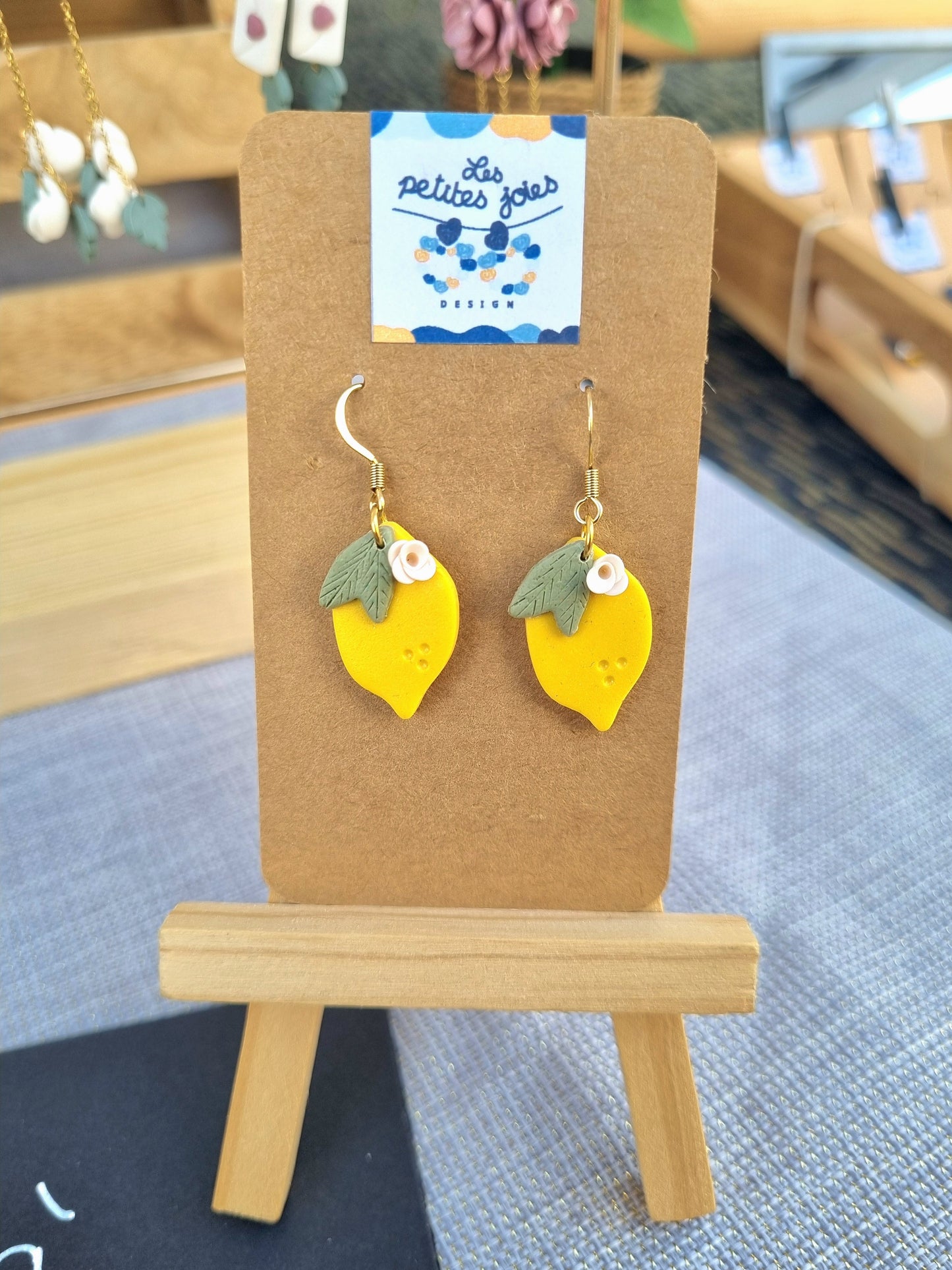 Fruits - Douceur Citron - Boucles d'oreilles artisanales - Acier inoxydable