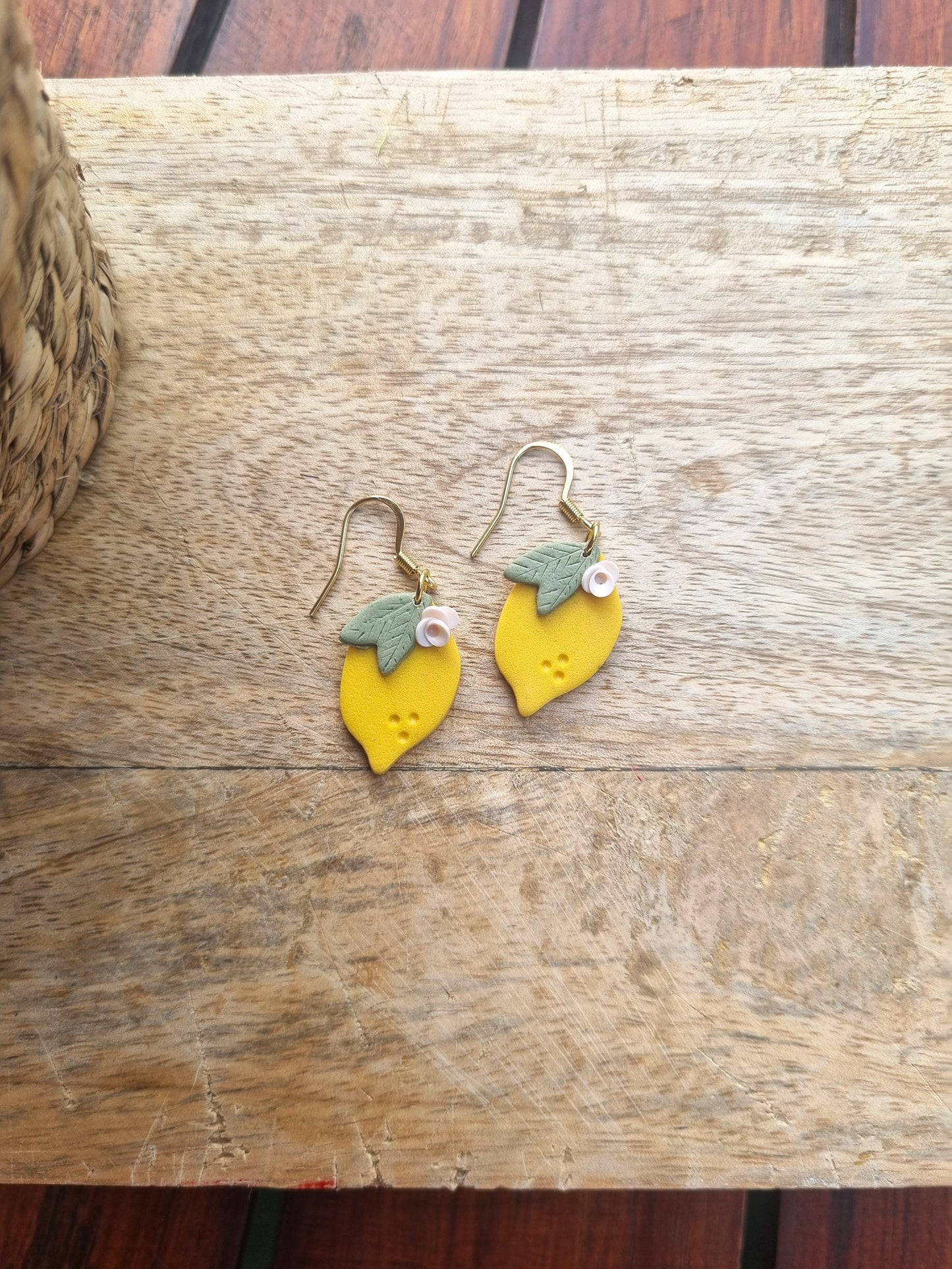 Fruits - Douceur Citron - Boucles d'oreilles artisanales - Acier inoxydable