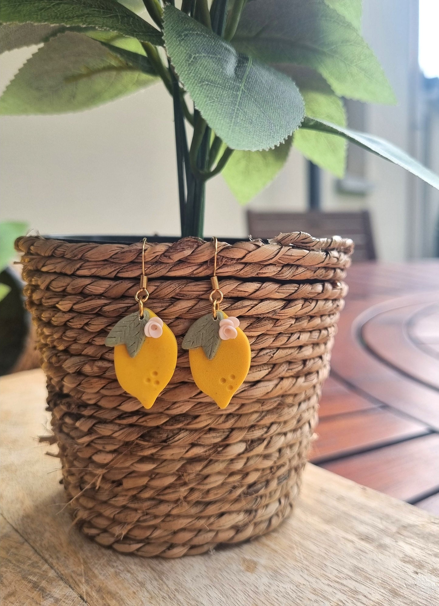 Fruits - Douceur Citron - Boucles d'oreilles artisanales - Acier inoxydable